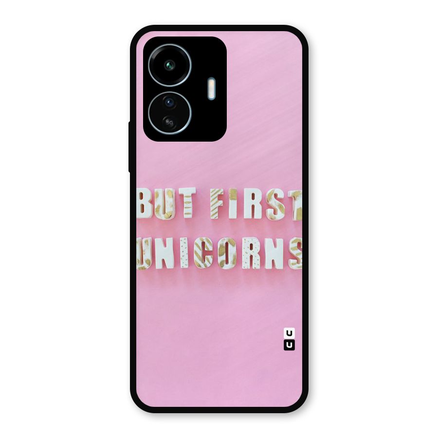 But First Unicorns Metal Back Case for vivo iQOO Z6 Lite 5G