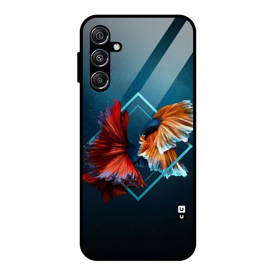 Butterfly Diamond Design Glass Back Case for Galaxy M34 5G