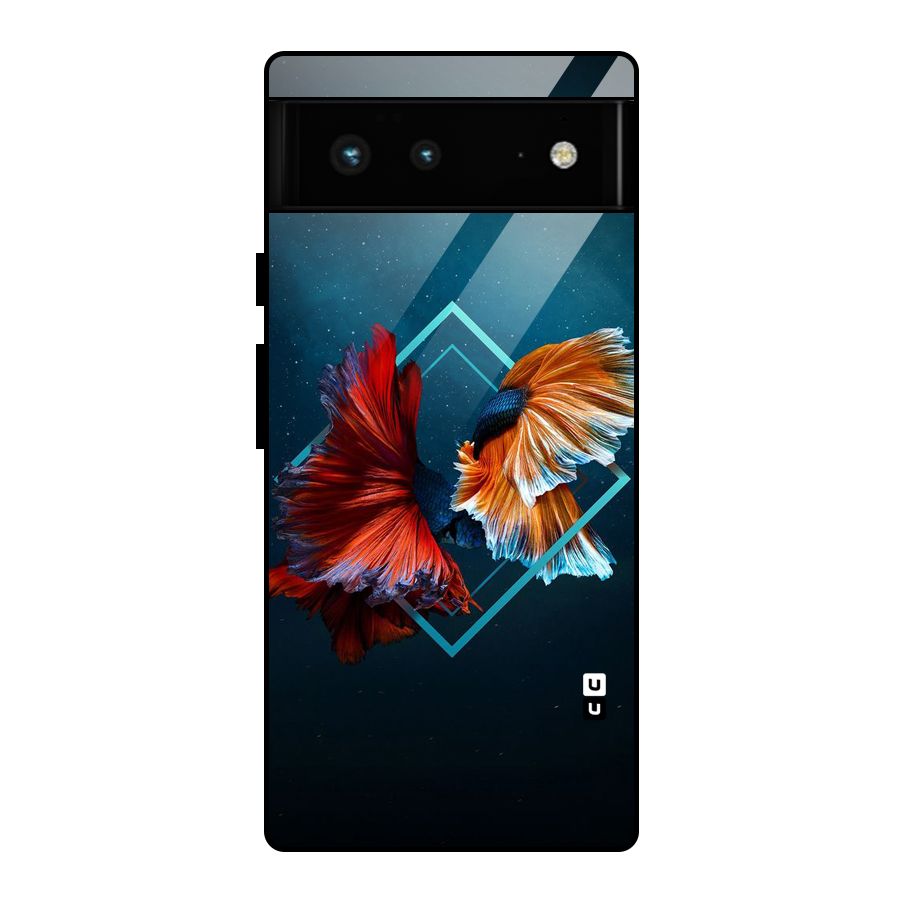 Butterfly Diamond Design Glass Back Case for Google Pixel 6