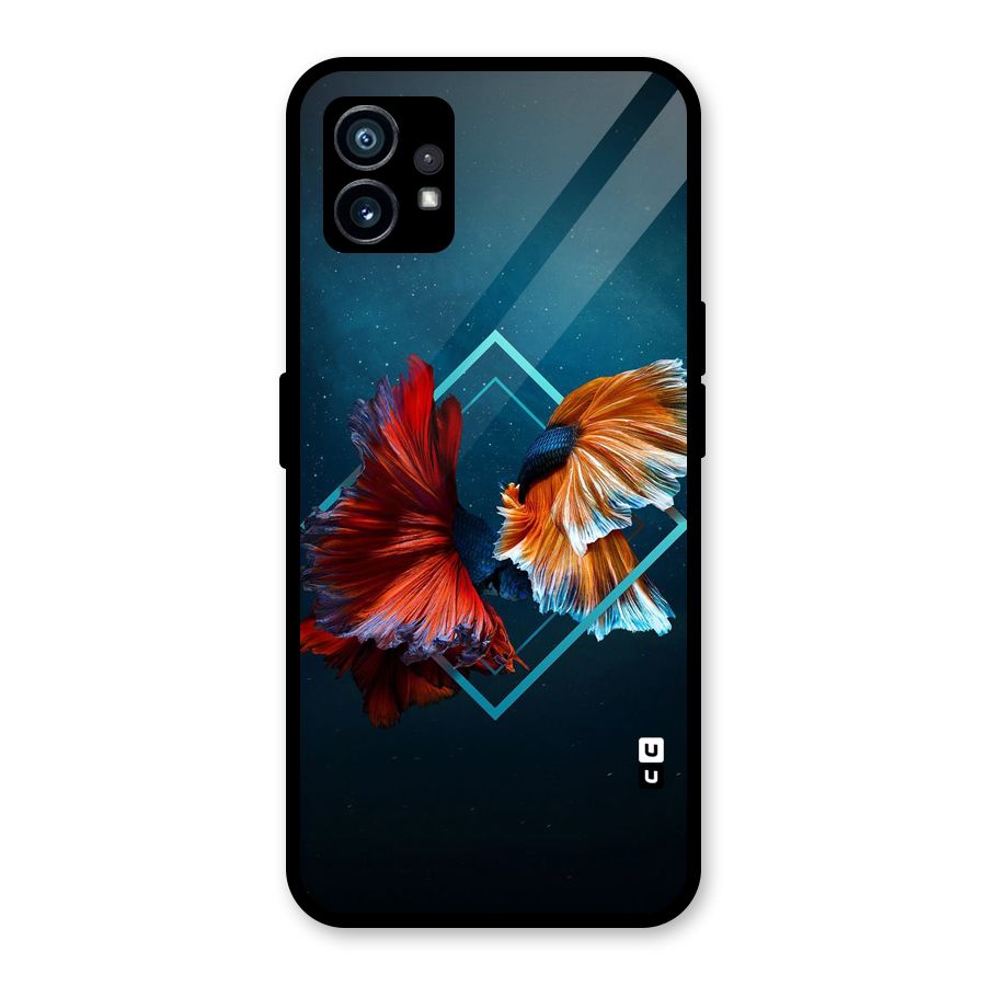 Butterfly Diamond Design Glass Back Case for Nothing Phone 1