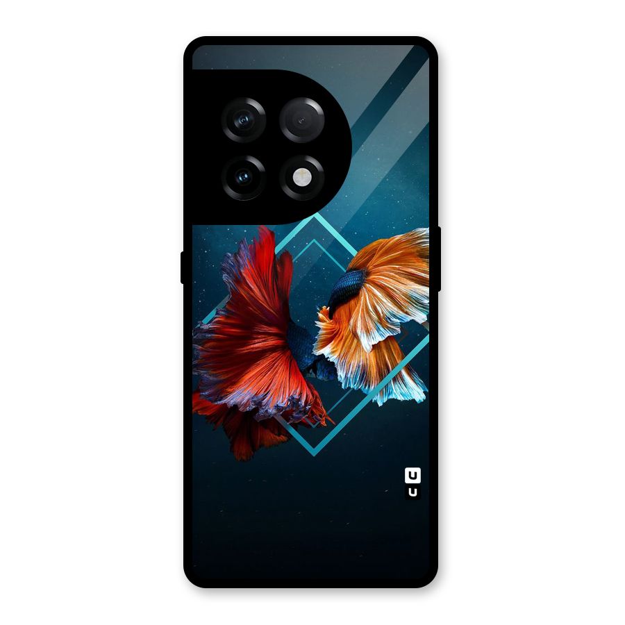 Butterfly Diamond Design Glass Back Case for OnePlus 11R