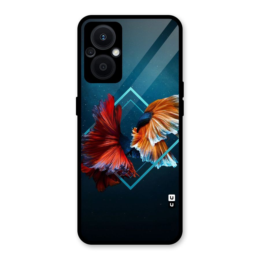 Butterfly Diamond Design Glass Back Case for Oppo F21s Pro 5G