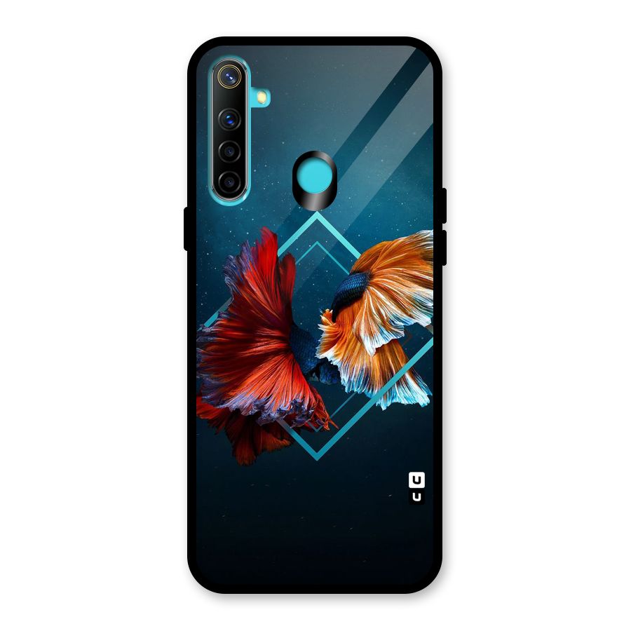 Butterfly Diamond Design Glass Back Case for Realme 5
