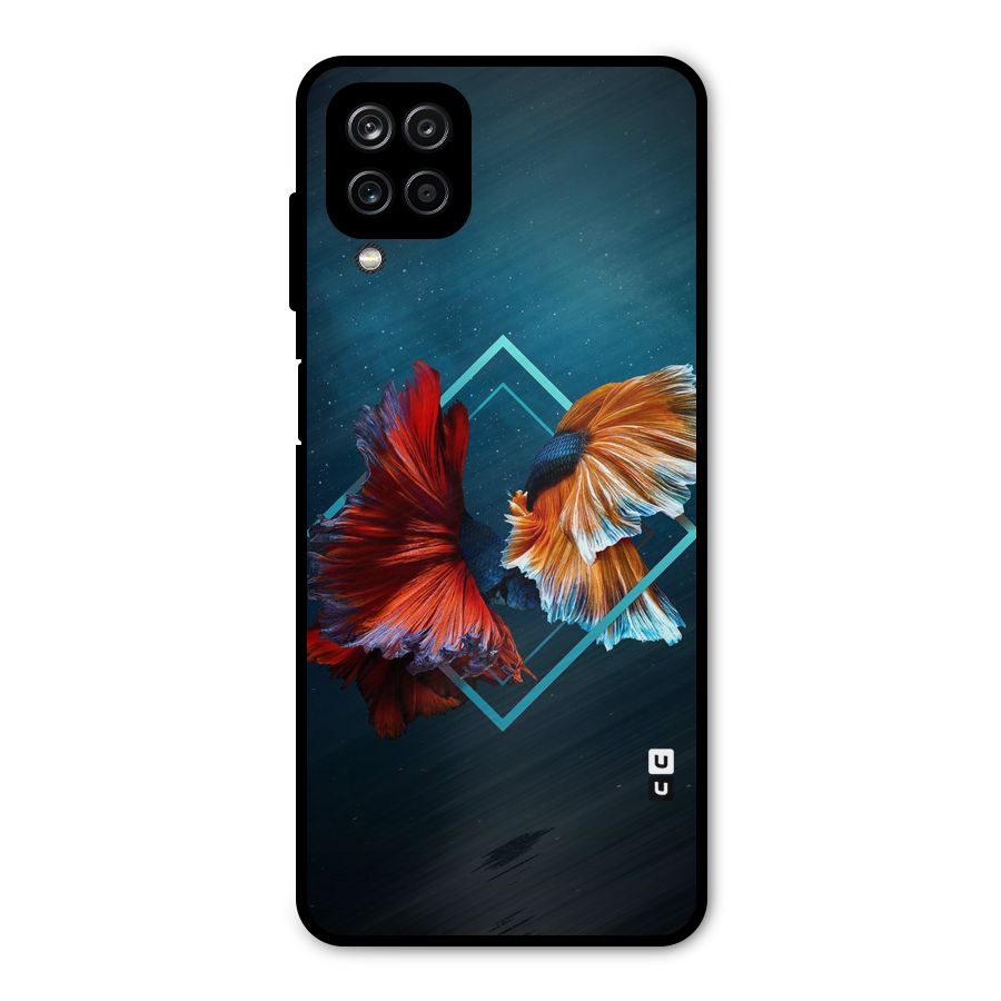 Butterfly Diamond Design Metal Back Case for Galaxy A12