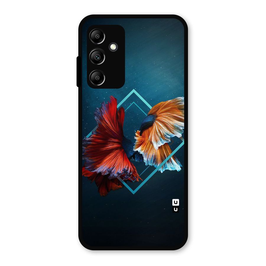 Butterfly Diamond Design Metal Back Case for Galaxy A14 5G