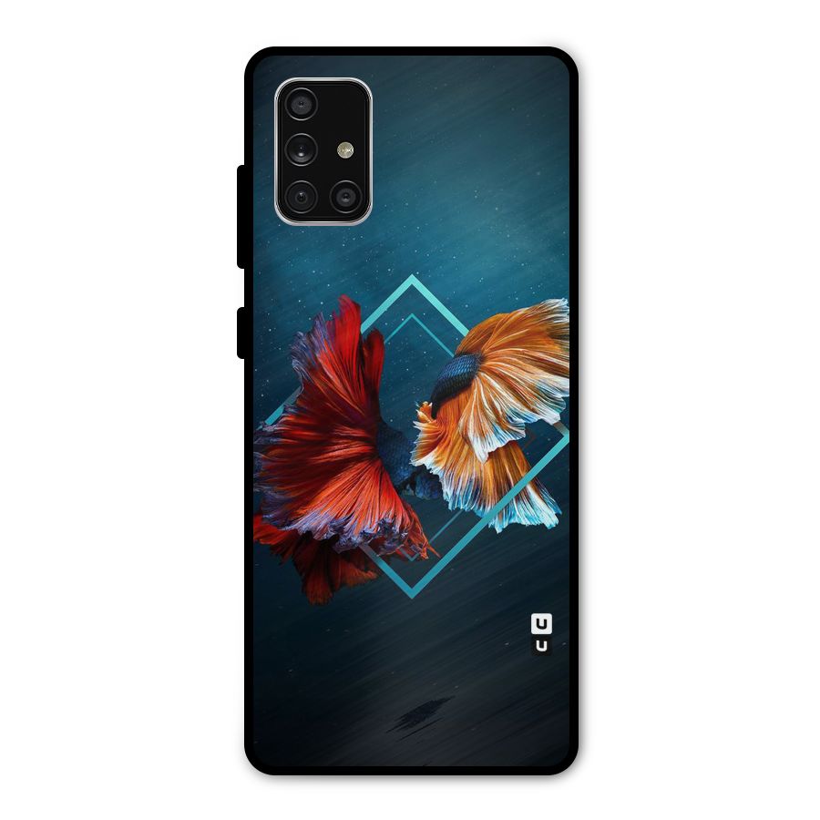 Butterfly Diamond Design Metal Back Case for Galaxy A71