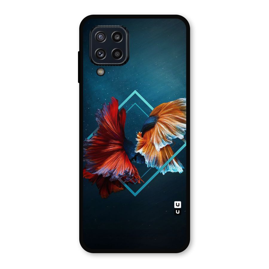Butterfly Diamond Design Metal Back Case for Galaxy M32