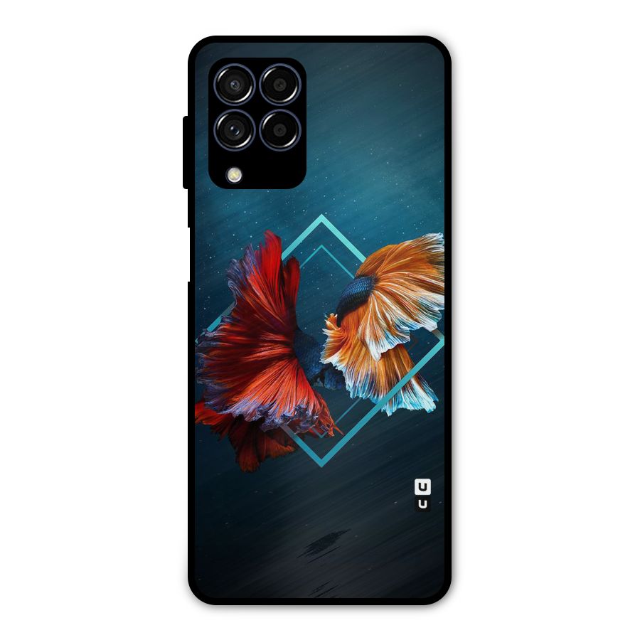 Butterfly Diamond Design Metal Back Case for Galaxy M53 5G