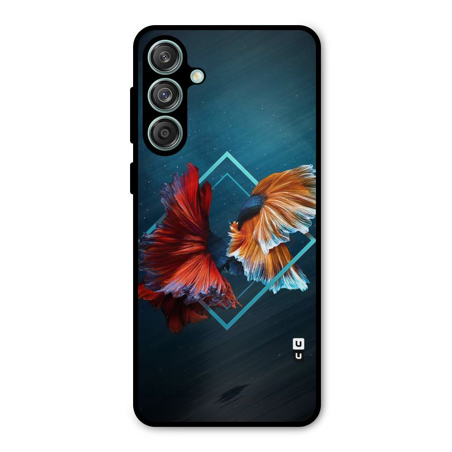 Butterfly Diamond Design Metal Back Case for Galaxy M55 5G
