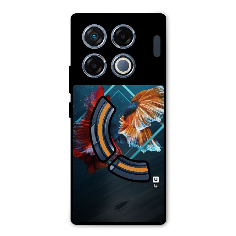 Butterfly Diamond Design Metal Back Case for Infinix GT 20 Pro