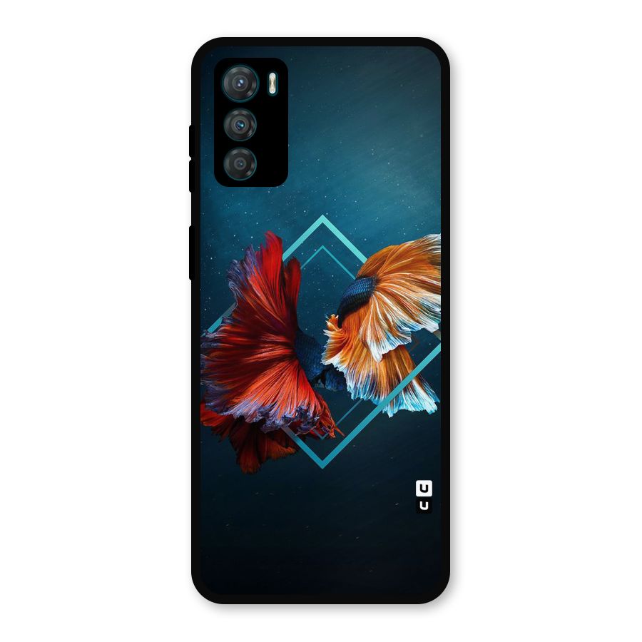 Butterfly Diamond Design Metal Back Case for Moto G42