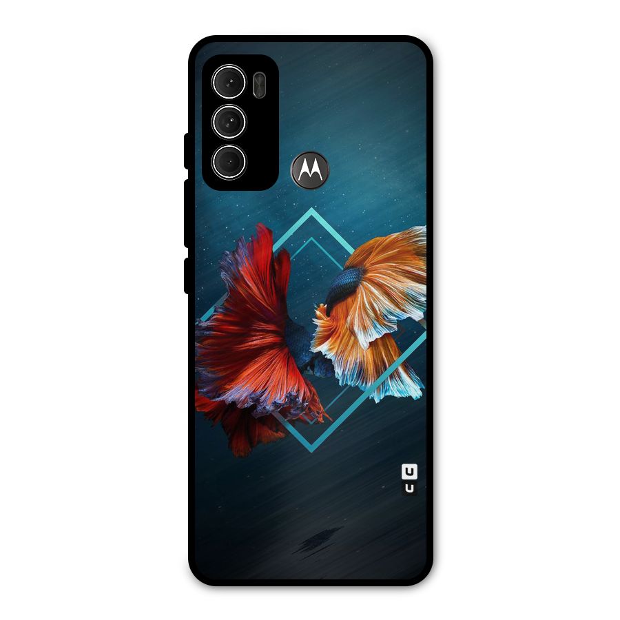 Butterfly Diamond Design Metal Back Case for Moto G60