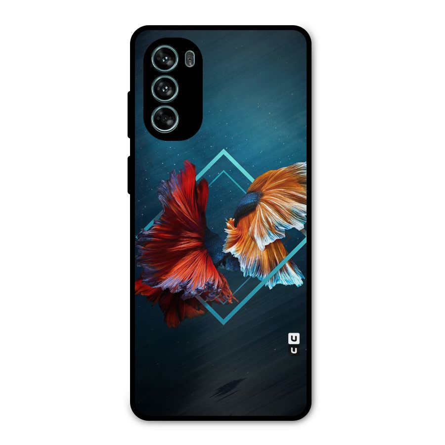 Butterfly Diamond Design Metal Back Case for Moto G62