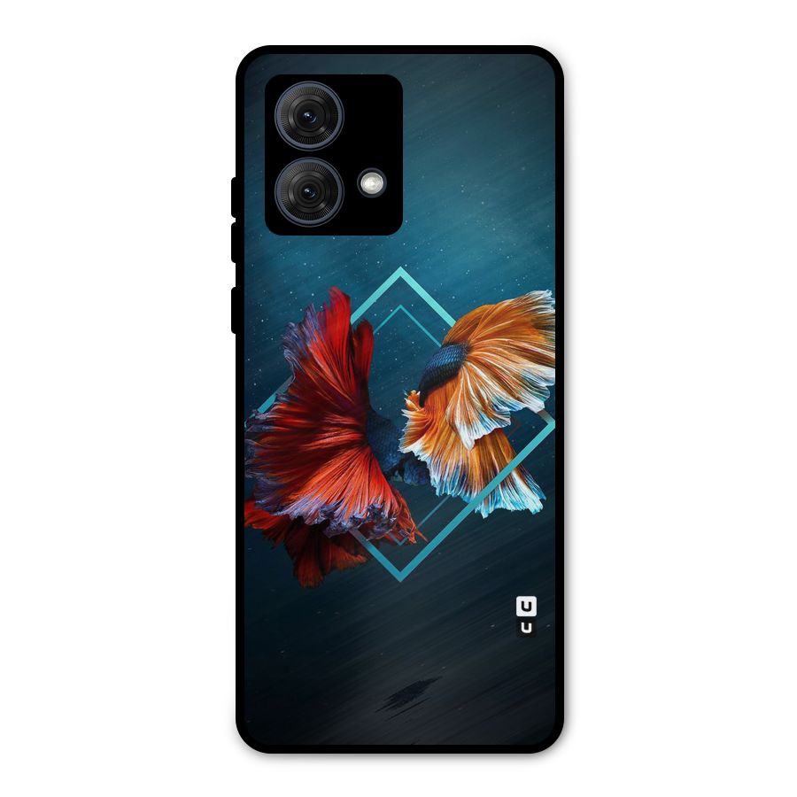 Butterfly Diamond Design Metal Back Case for Moto G84