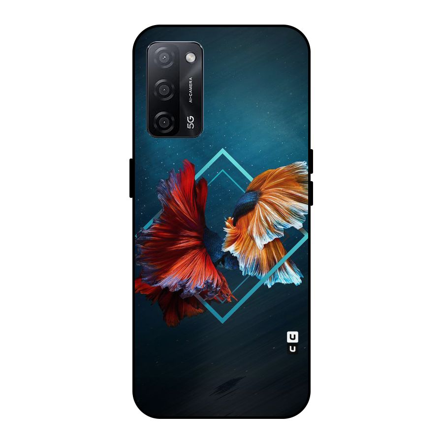 Butterfly Diamond Design Metal Back Case for Oppo A53s 5G