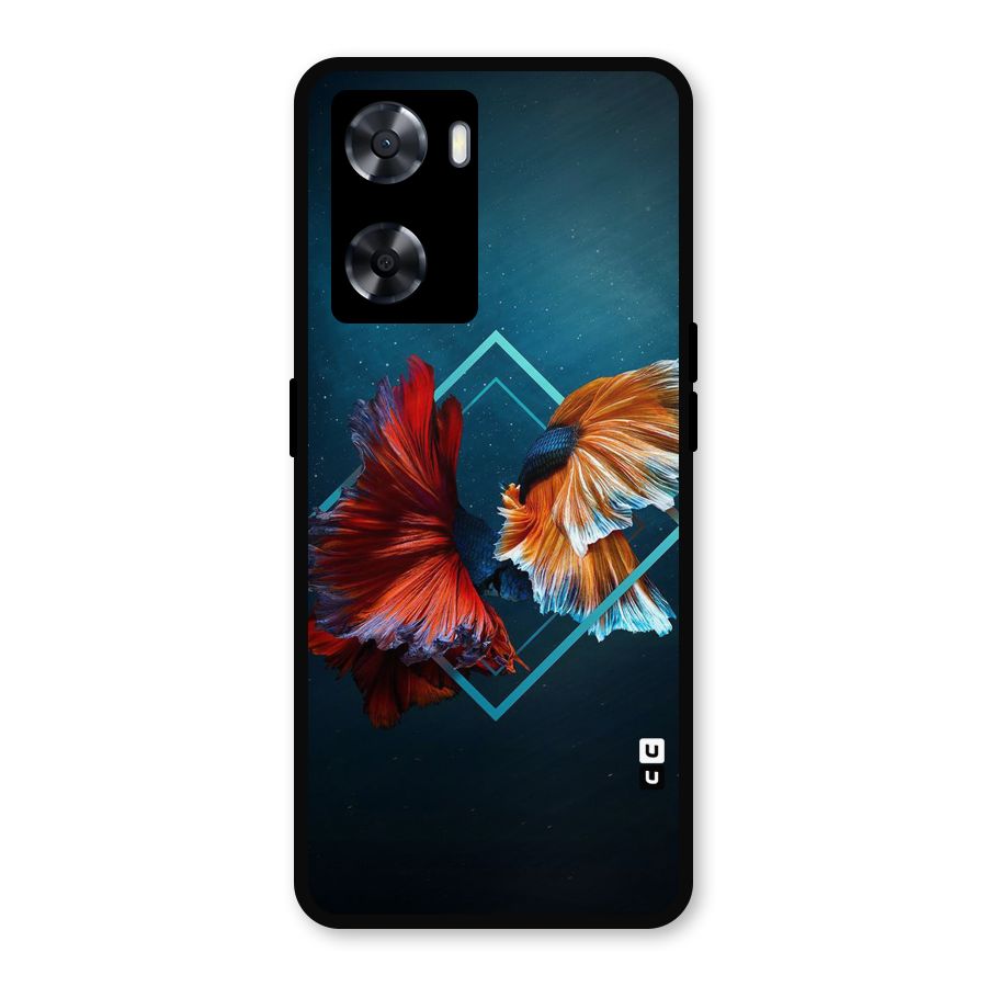 Butterfly Diamond Design Metal Back Case for Oppo A77s