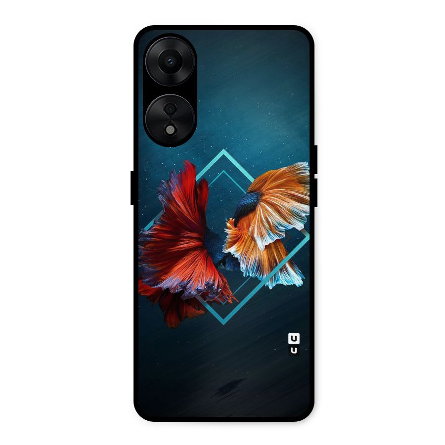 Butterfly Diamond Design Metal Back Case for Oppo A78 5G