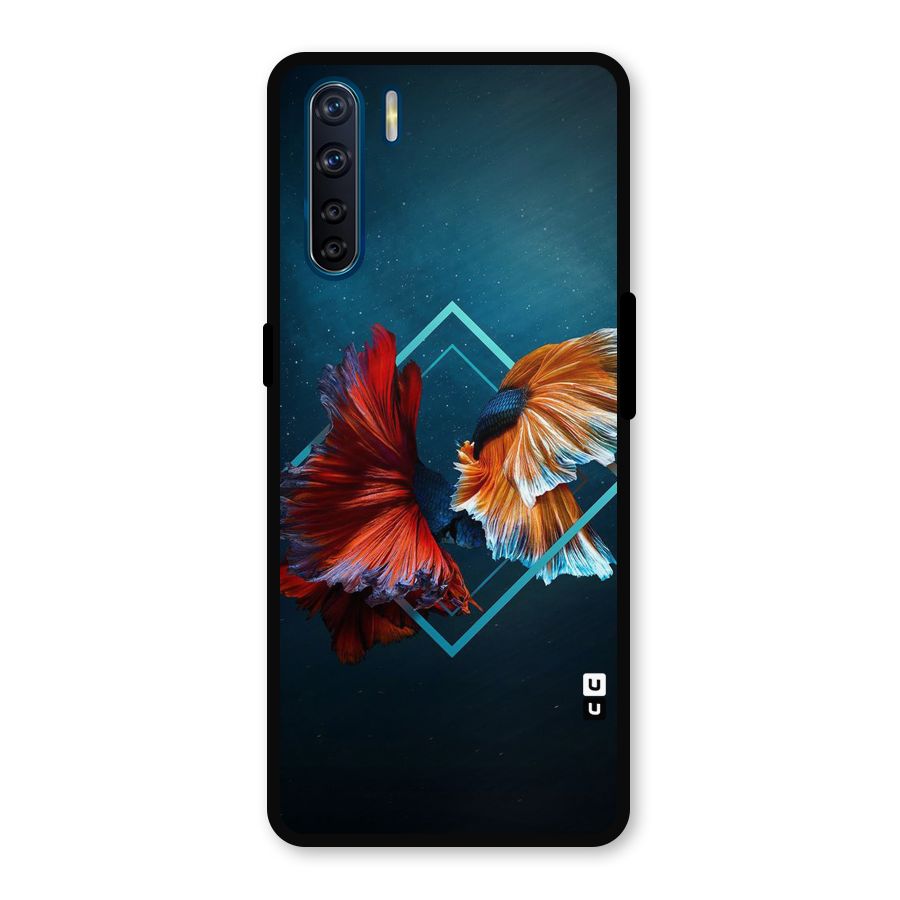 Butterfly Diamond Design Metal Back Case for Oppo F15