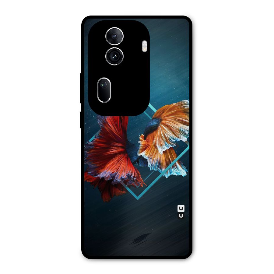 Butterfly Diamond Design Metal Back Case for Oppo Reno11 Pro 5G