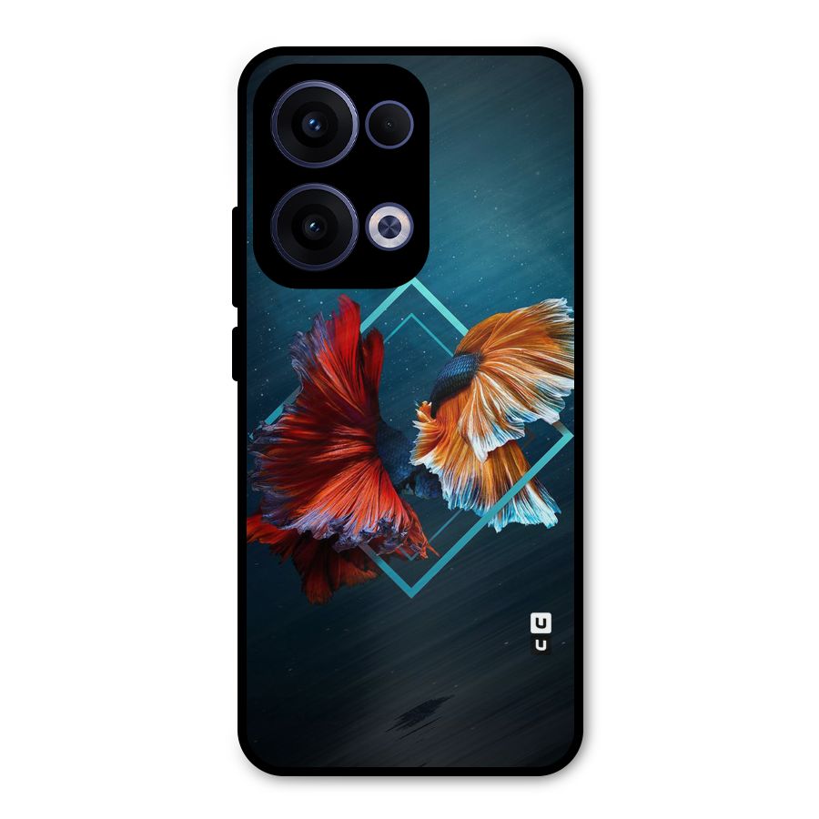Butterfly Diamond Design Metal Back Case for Oppo Reno13
