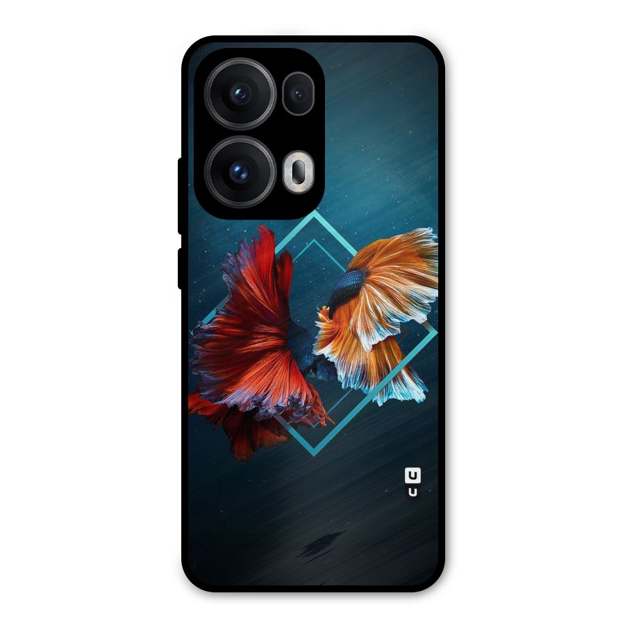 Butterfly Diamond Design Metal Back Case for Oppo Reno13 Pro