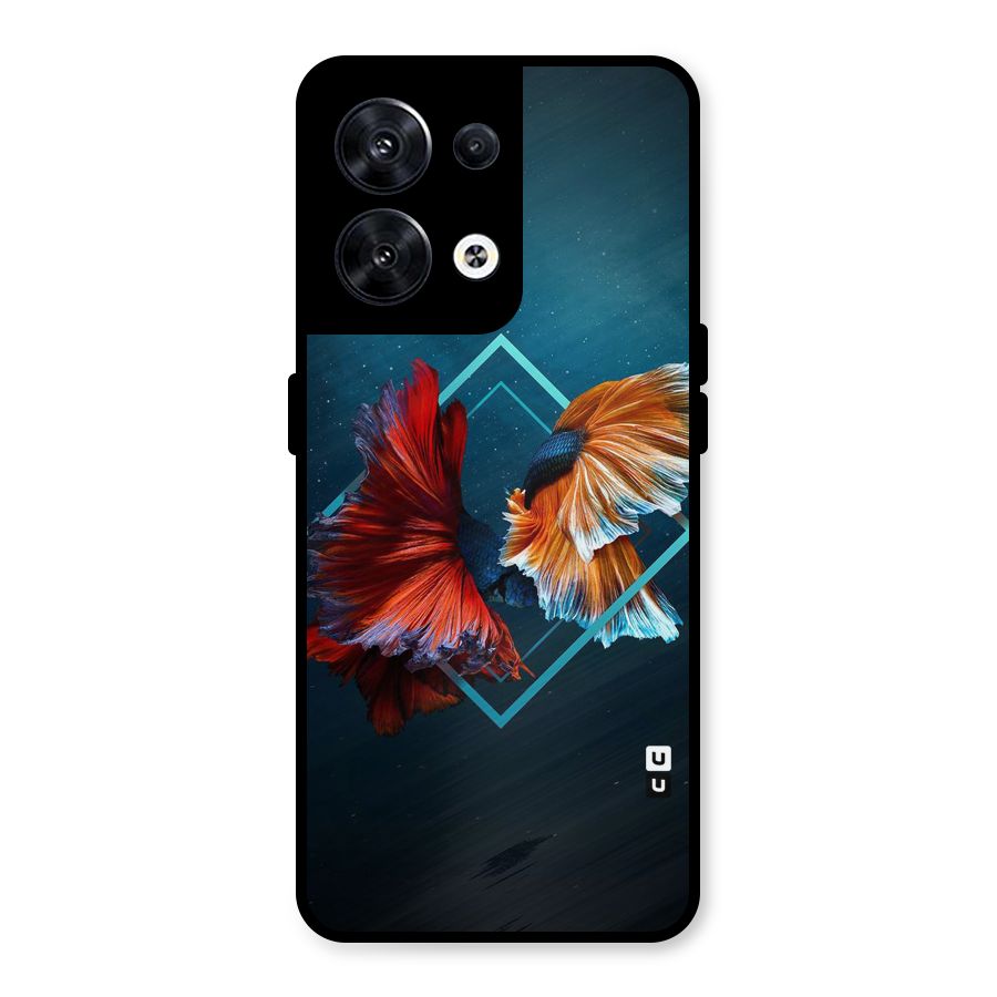Butterfly Diamond Design Metal Back Case for Oppo Reno8 5G