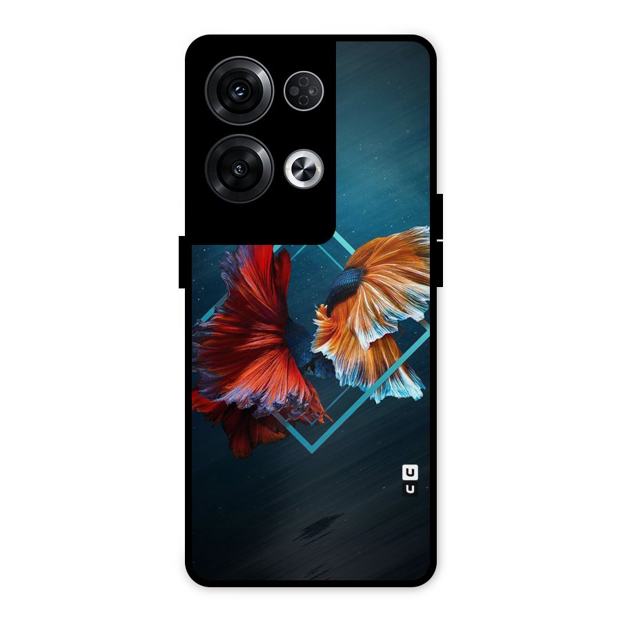 Butterfly Diamond Design Metal Back Case for Oppo Reno8 Pro 5G