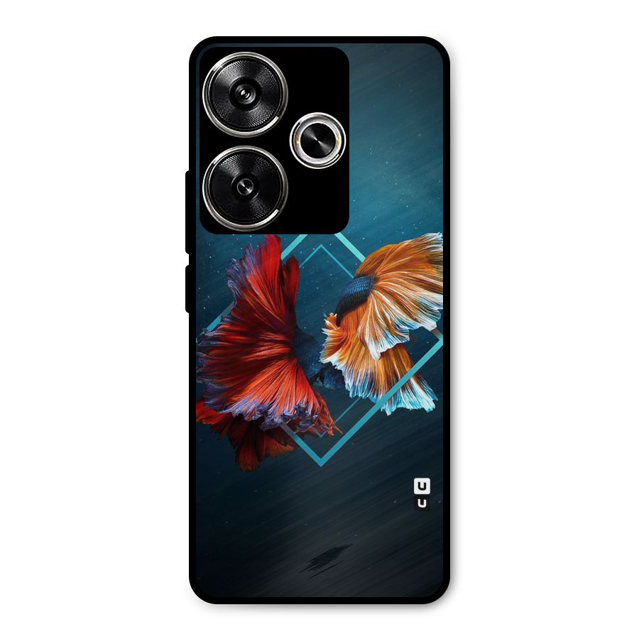 Butterfly Diamond Design Metal Back Case for Poco F6