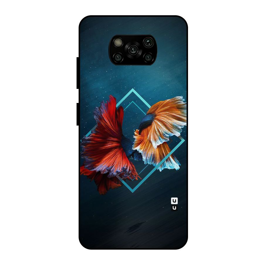 Butterfly Diamond Design Metal Back Case for Poco X3