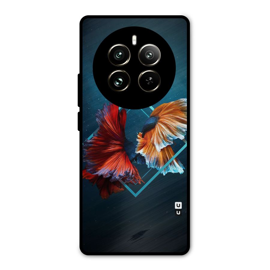 Butterfly Diamond Design Metal Back Case for Realme 12 Pro