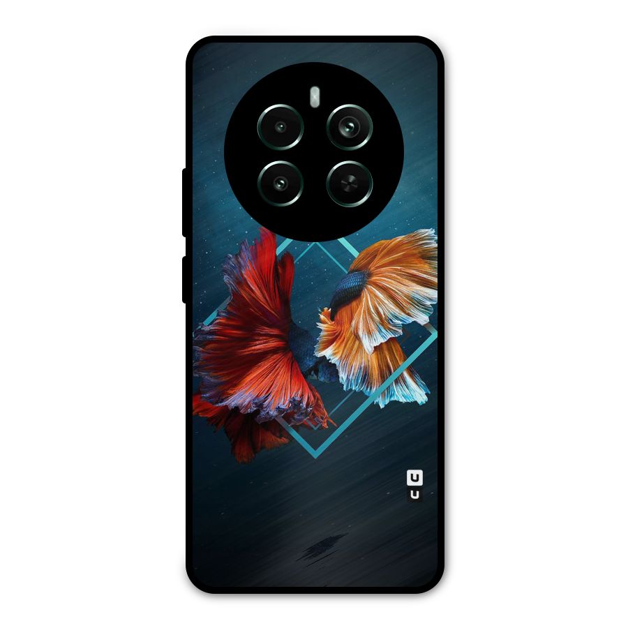 Butterfly Diamond Design Metal Back Case for Realme 12 Pro Plus