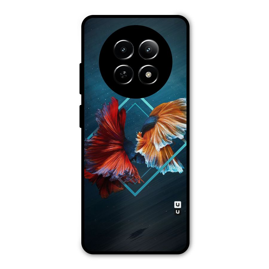 Butterfly Diamond Design Metal Back Case for Realme 12x 5G