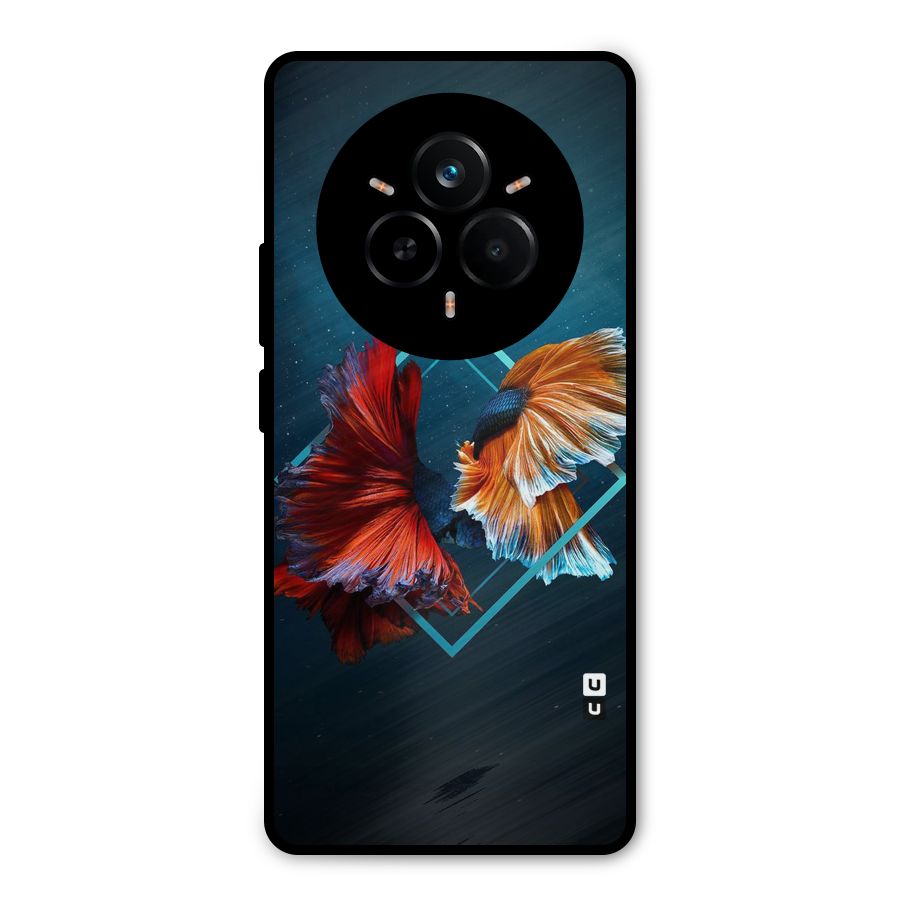 Butterfly Diamond Design Metal Back Case for Realme 14 Pro Plus