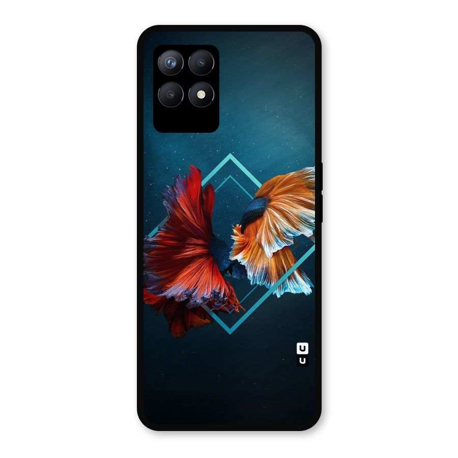 Butterfly Diamond Design Metal Back Case for Realme Narzo 50