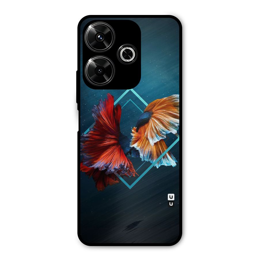 Butterfly Diamond Design Metal Back Case for Redmi 13 5G