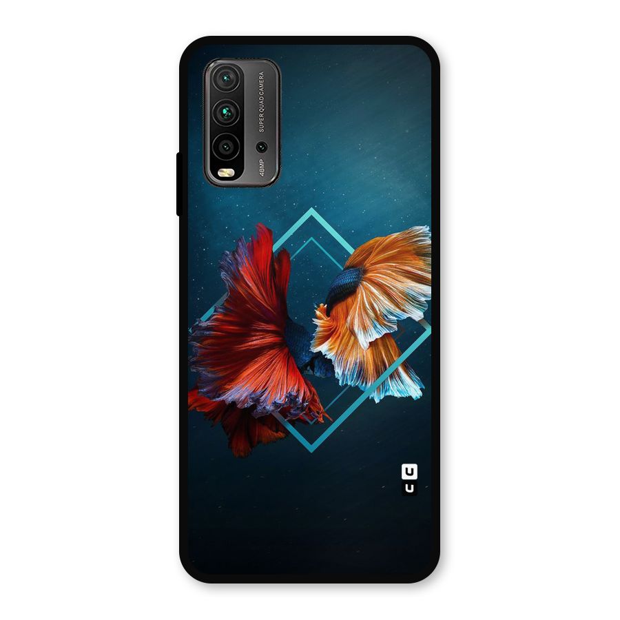 Butterfly Diamond Design Metal Back Case for Redmi 9 Power