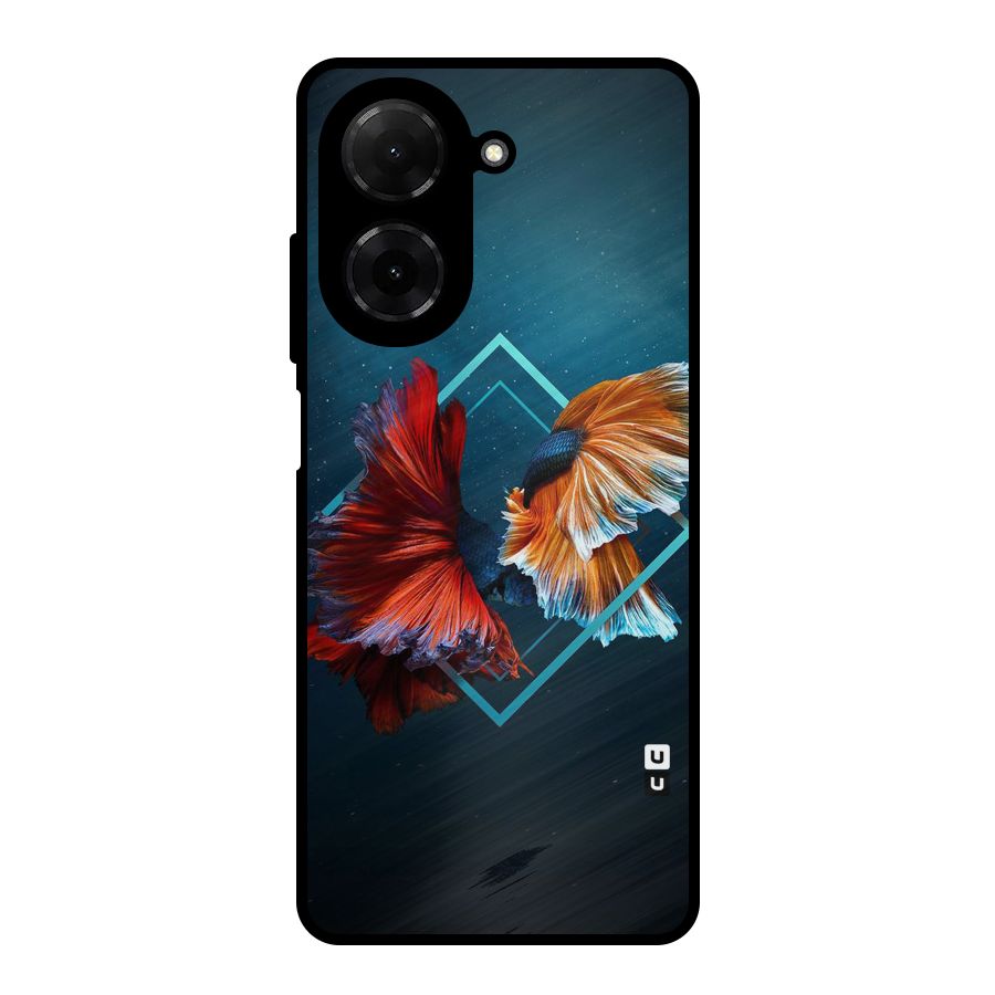 Butterfly Diamond Design Metal Back Case for Redmi A5 4G