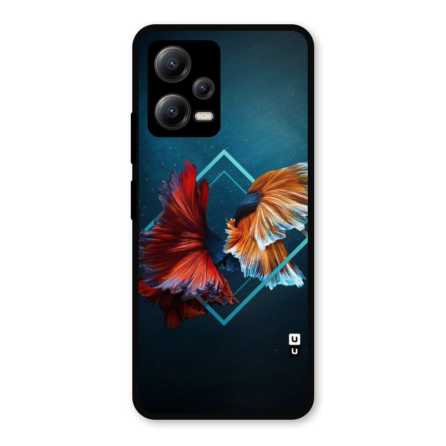 Butterfly Diamond Design Metal Back Case for Redmi Note 12 5G