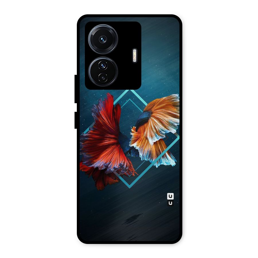 Butterfly Diamond Design Metal Back Case for Vivo T1 Pro
