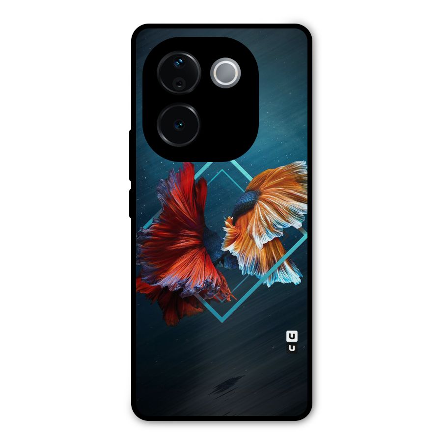 Butterfly Diamond Design Metal Back Case for Vivo T3 Pro