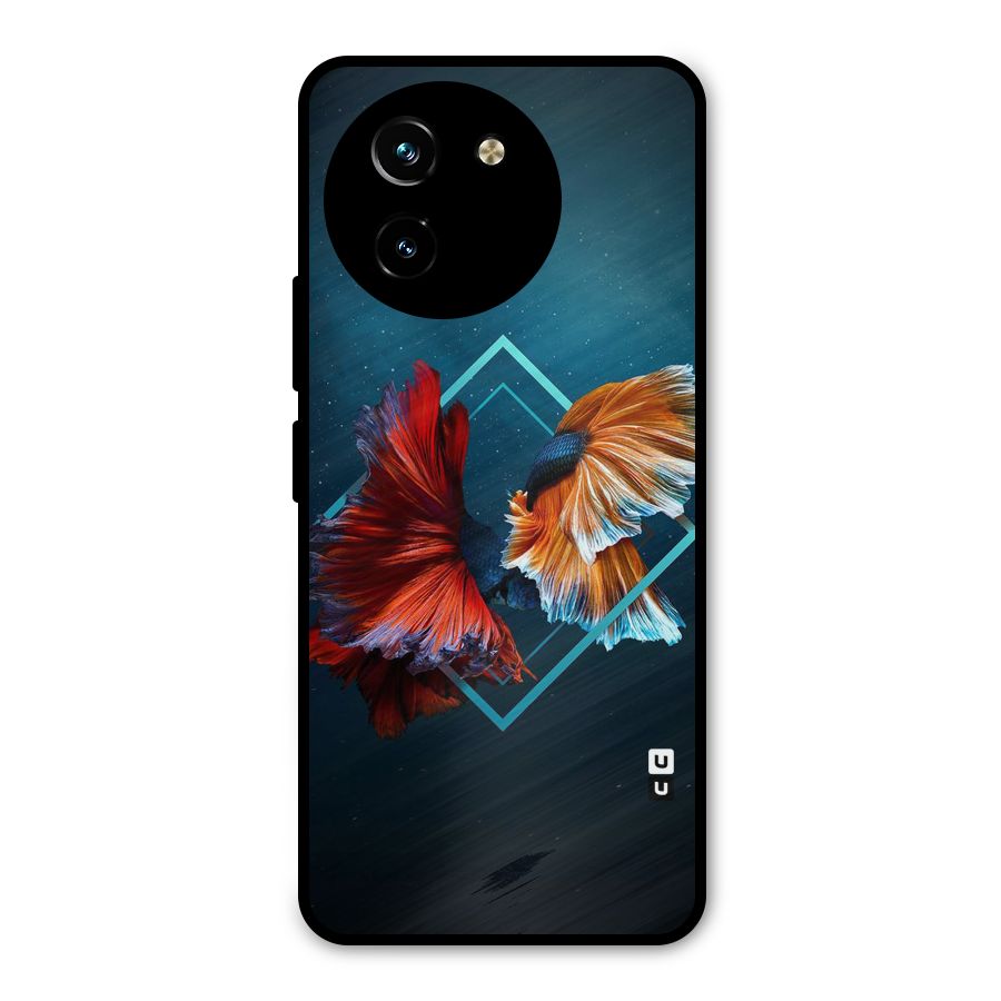 Butterfly Diamond Design Metal Back Case for Vivo T3x