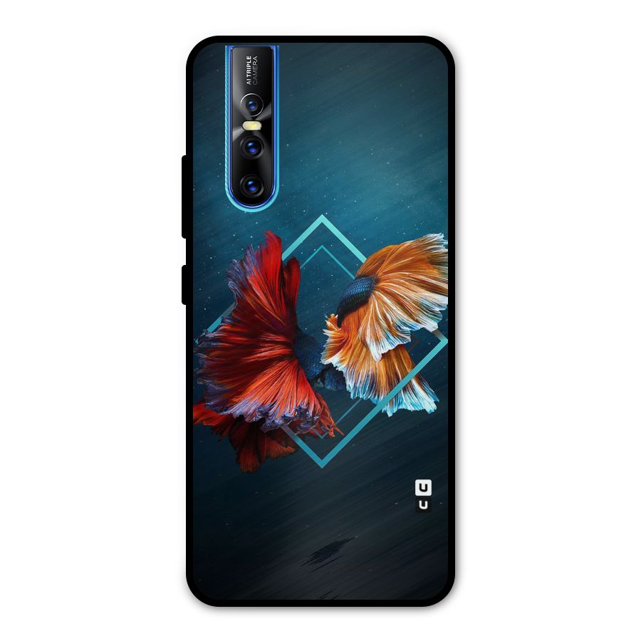 Butterfly Diamond Design Metal Back Case for Vivo V15 Pro