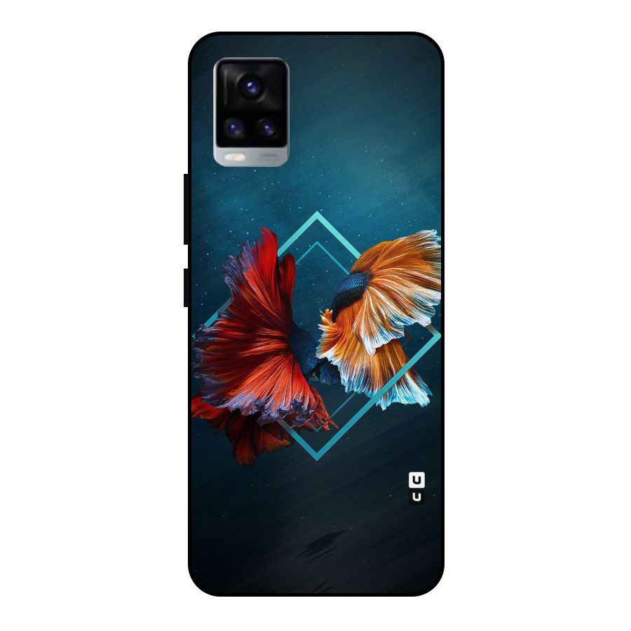 Butterfly Diamond Design Metal Back Case for Vivo V20