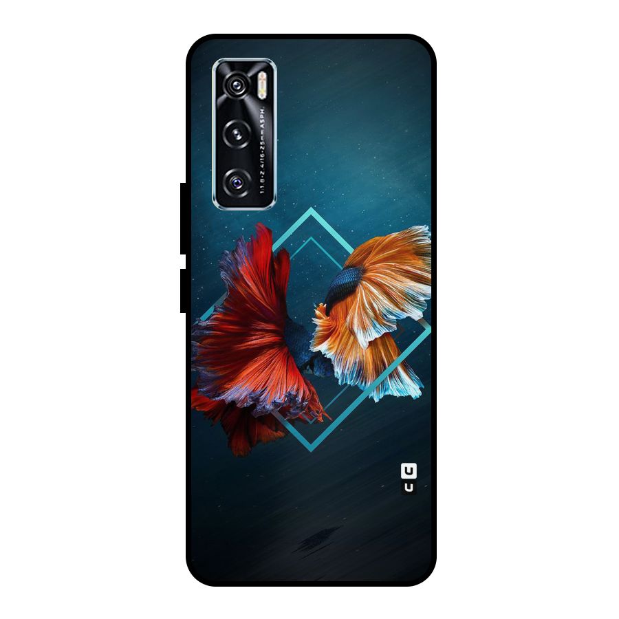 Butterfly Diamond Design Metal Back Case for Vivo V20 SE