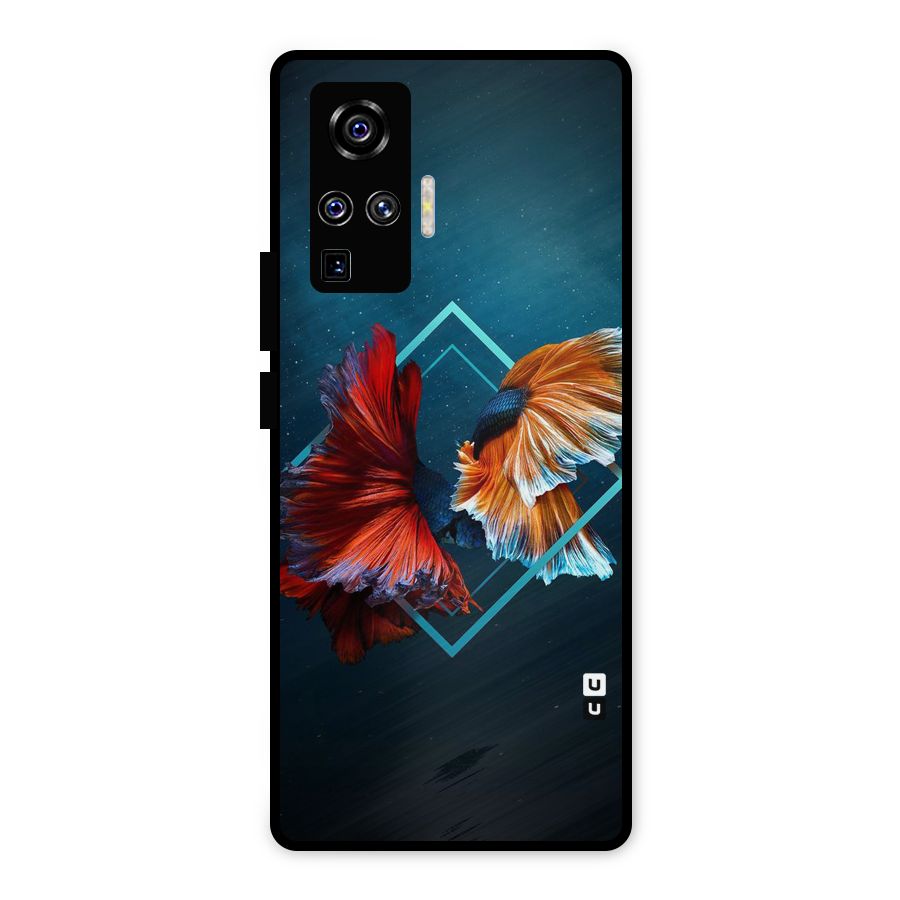 Butterfly Diamond Design Metal Back Case for Vivo X50 Pro