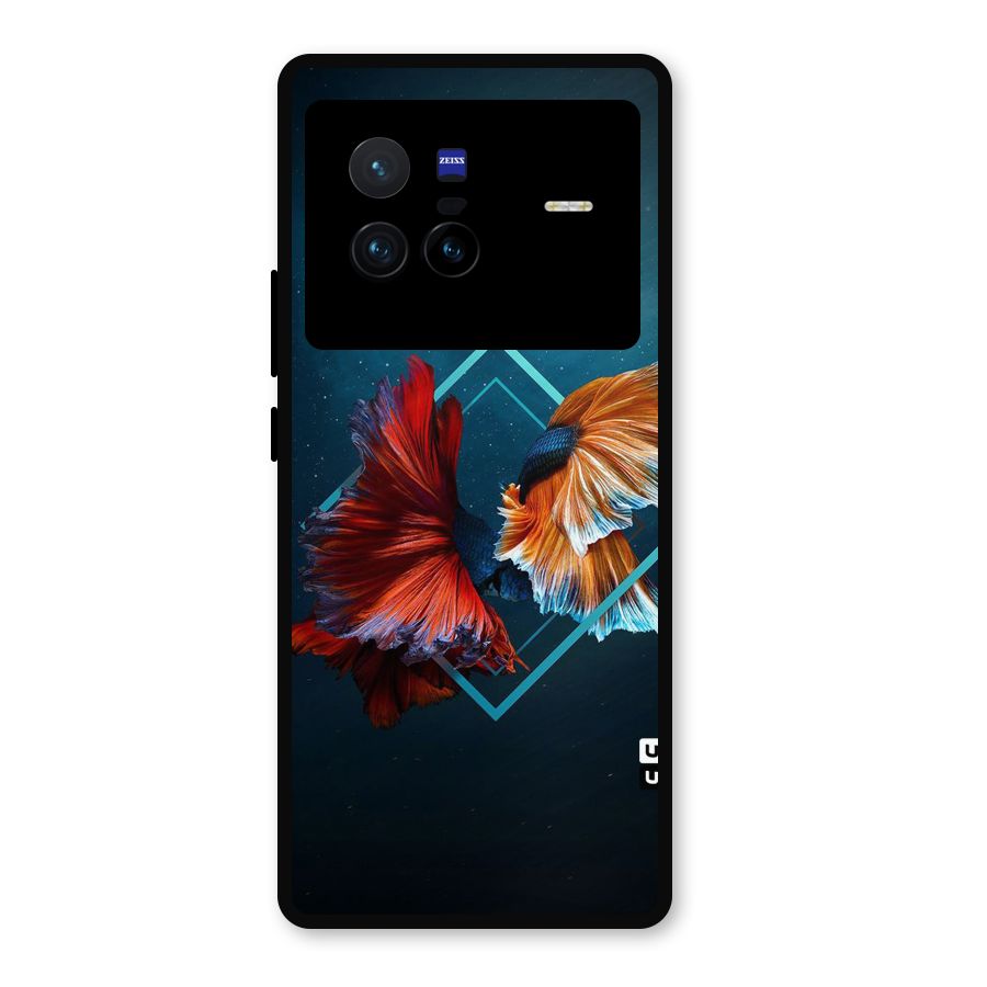 Butterfly Diamond Design Metal Back Case for Vivo X80