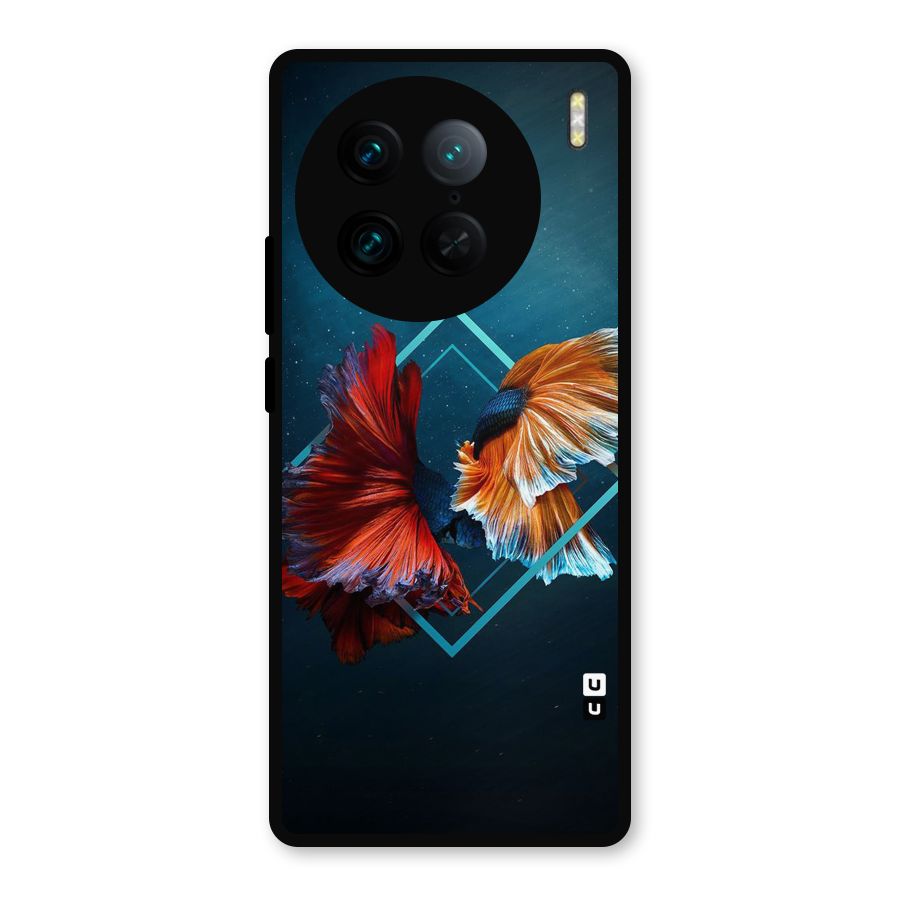 Butterfly Diamond Design Metal Back Case for Vivo X90 Pro
