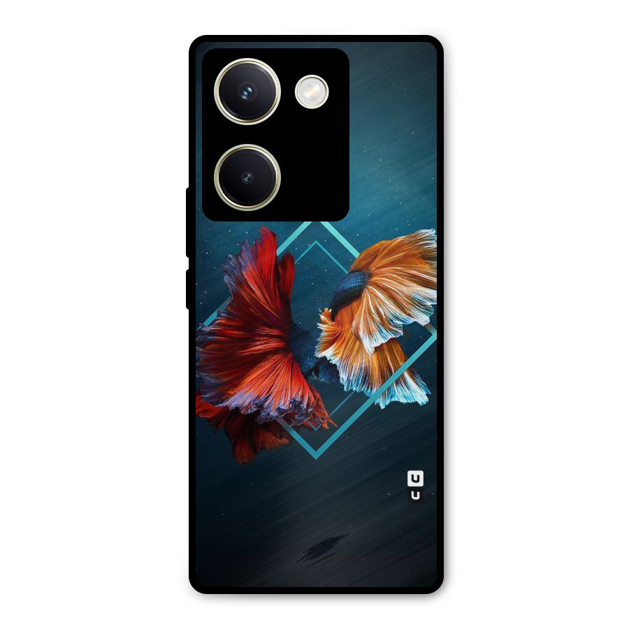 Butterfly Diamond Design Metal Back Case for Vivo Y200 Pro