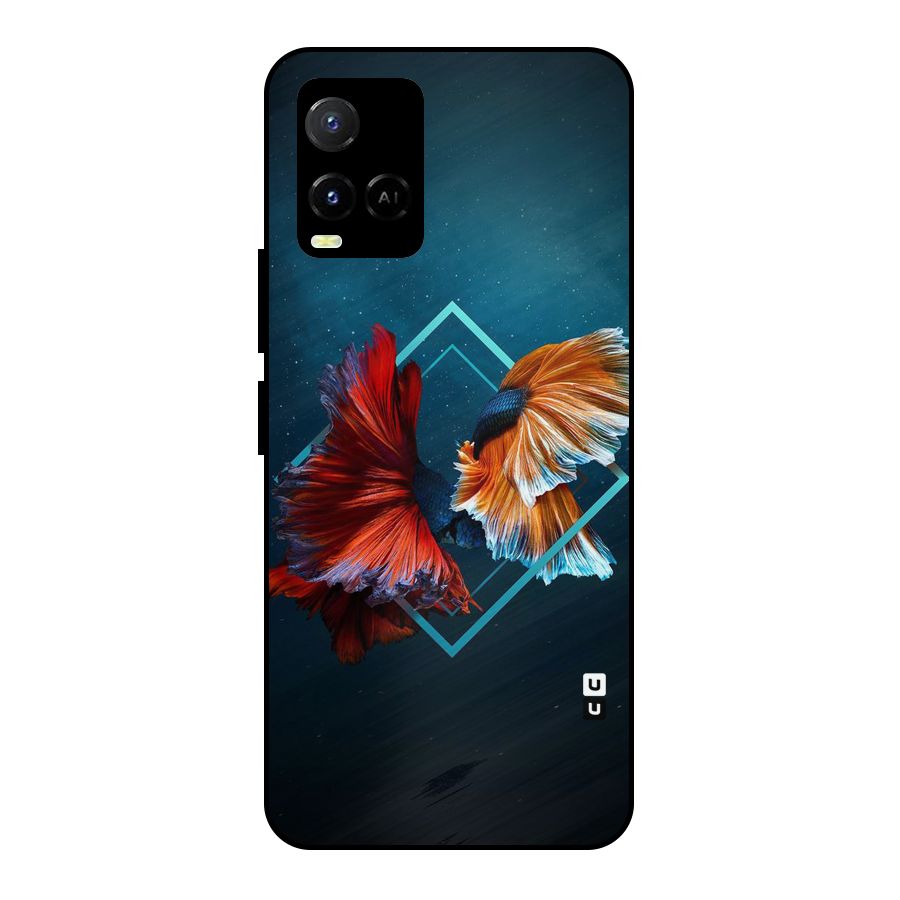 Butterfly Diamond Design Metal Back Case for Vivo Y21