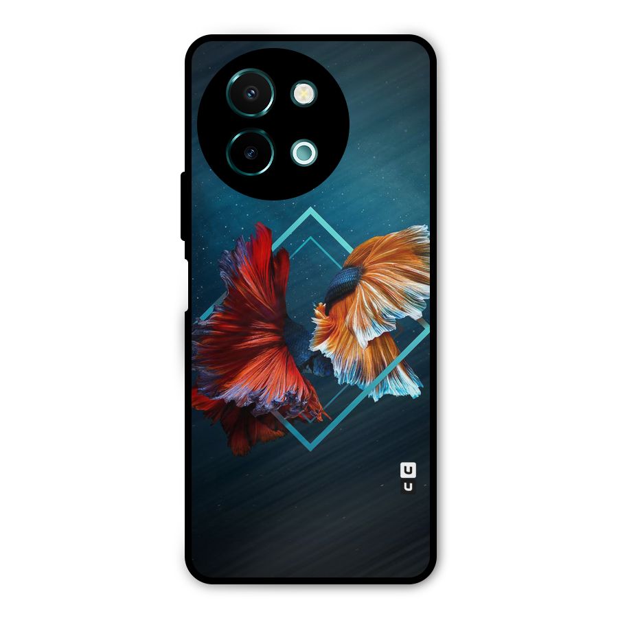 Butterfly Diamond Design Metal Back Case for Vivo Y58